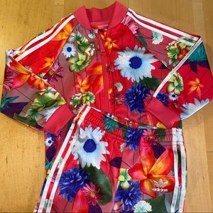 toddler adidas floral tracksuit